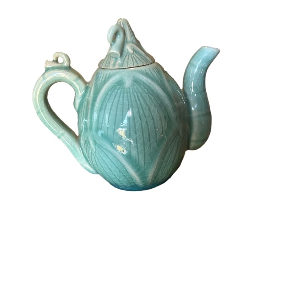 Stamped green , no chips no cracks, great condition, Chinese oriental  teapot.